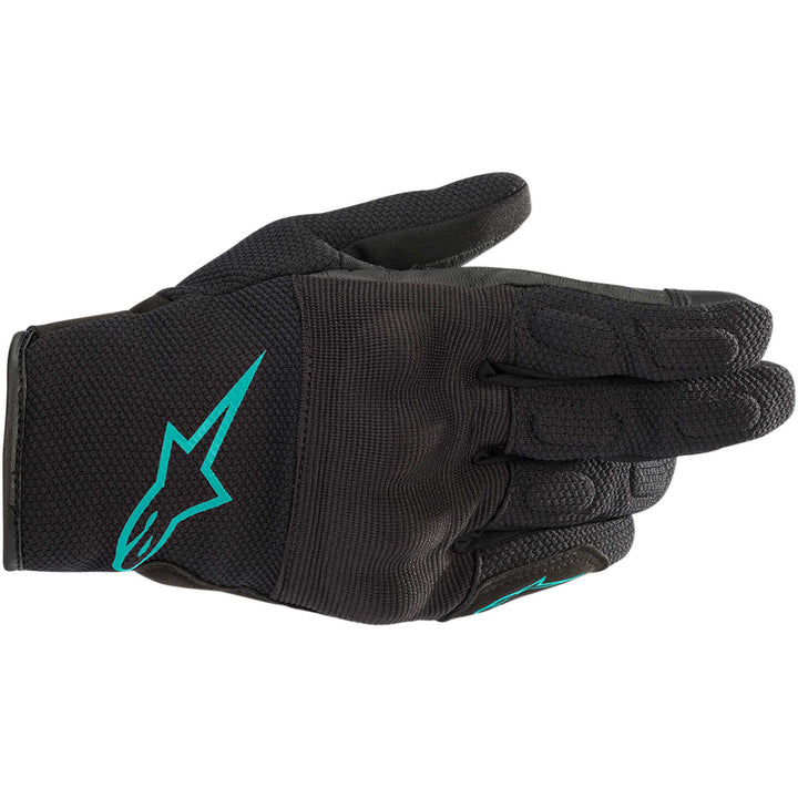 Alpinestars Stella S-Max Gloves Black/Teal - Back of Hand View