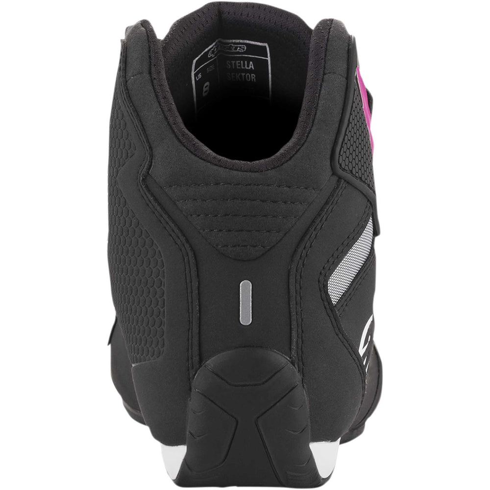 Alpinestars Women's Sektor Shoes Black/Pink - Rear View