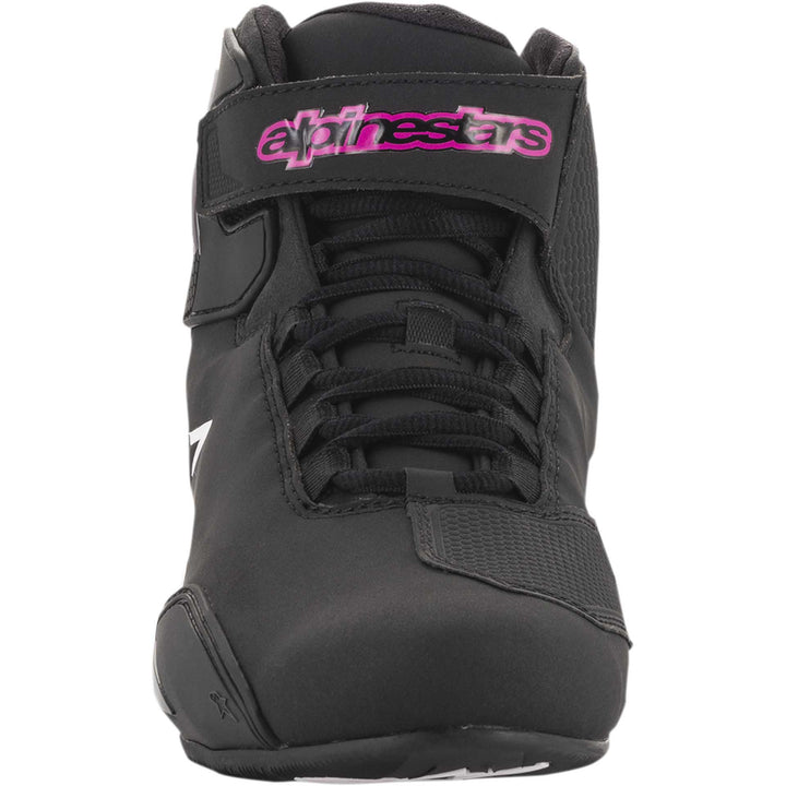 Alpinestars Women's Sektor Shoes Black/Pink - Front View