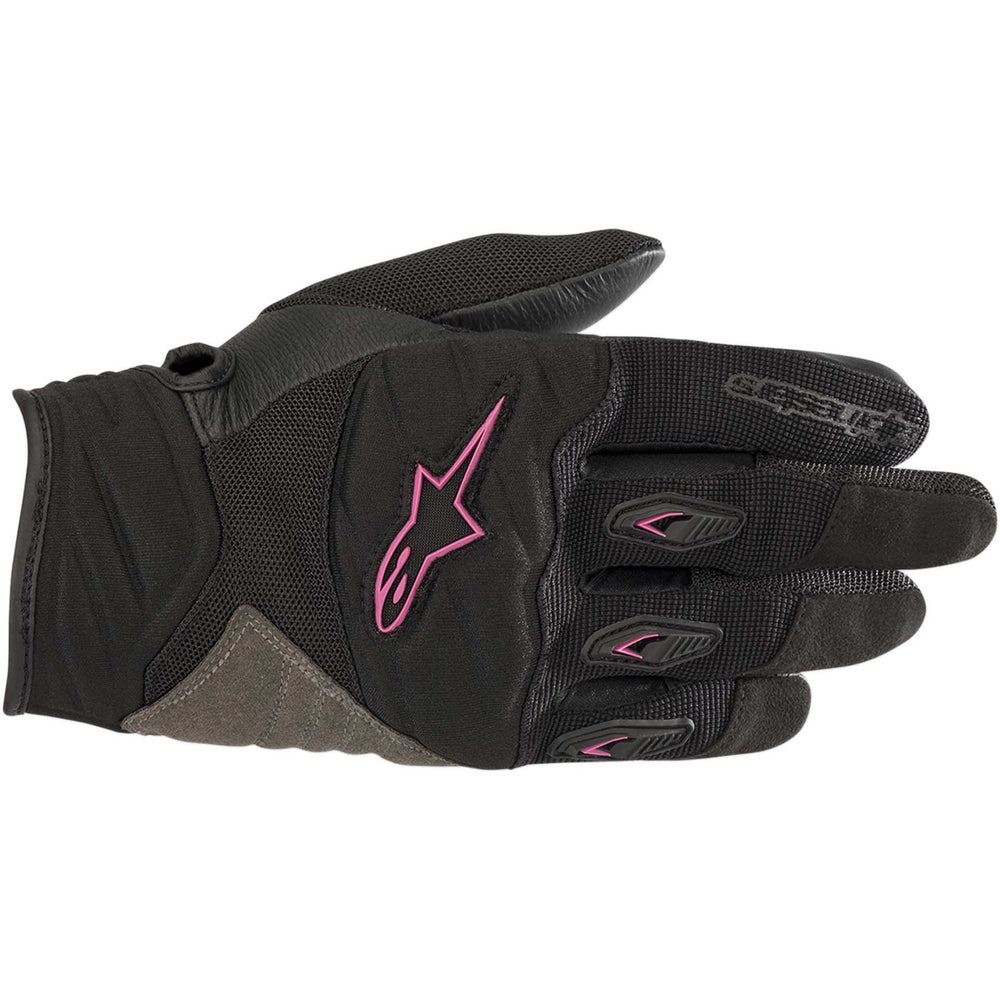 Alpinestars Stella Shore Gloves Black/Pink - Back of Hand View