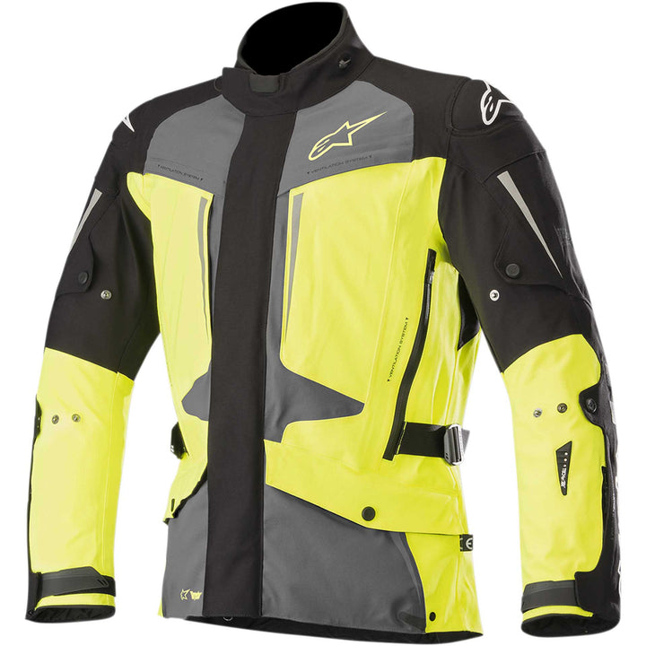 Alpinestars Yaguara Drystar® Jacket Black/Gray/Yellow - Front View