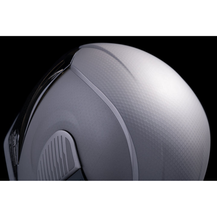 ICON Airform™ Counterstrike MIPS® Helmet Silver - Close-Up of Top Right Side Details