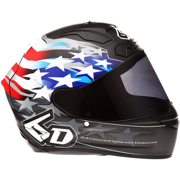 6D Helmets ATS-1R Patriot Helmet Red/White/Blue - Right Side View