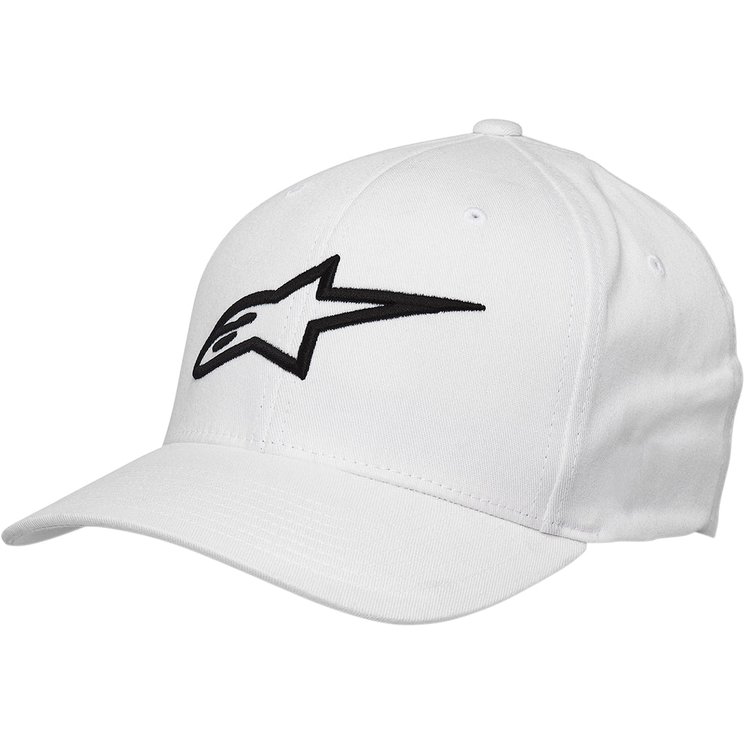 Alpinestars Ageless Curve Hat White/Black - Front Side View