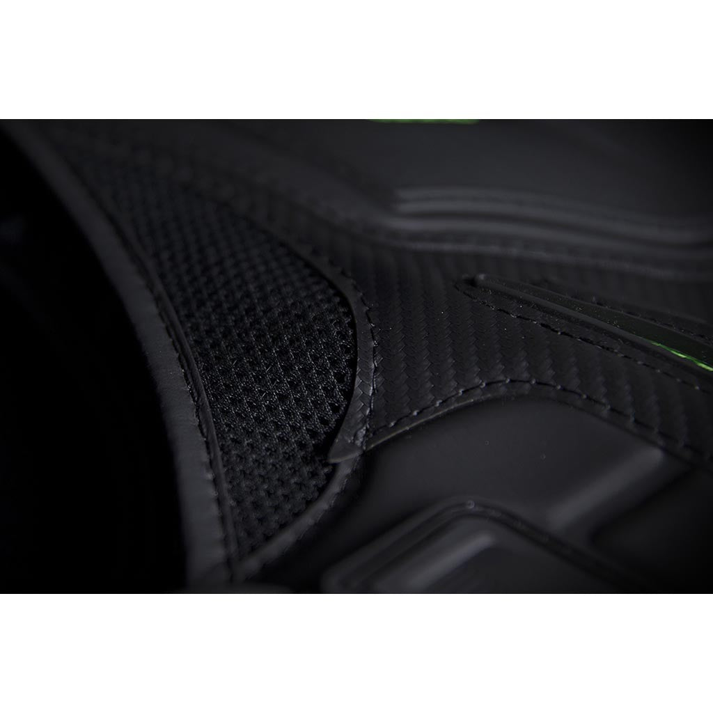 ICON Stryker Vest Green - Close-Up of Mesh Material on Chest