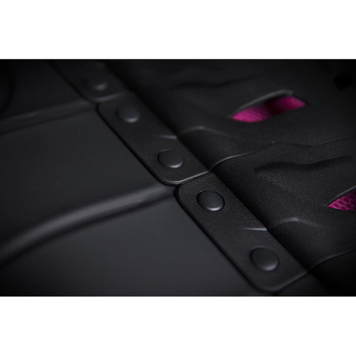 ICON Stryker Woman's Vest BLK - Close-Up of Side Details of Spine Plates