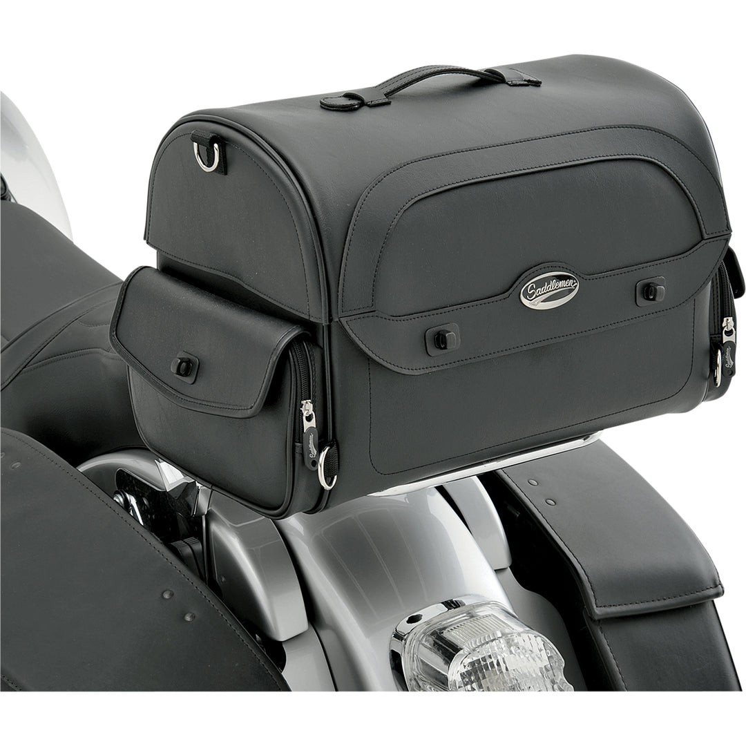SADDLEMEN Cruis'n Express Tail Bag - Front Side View Attached to Rear Rack
