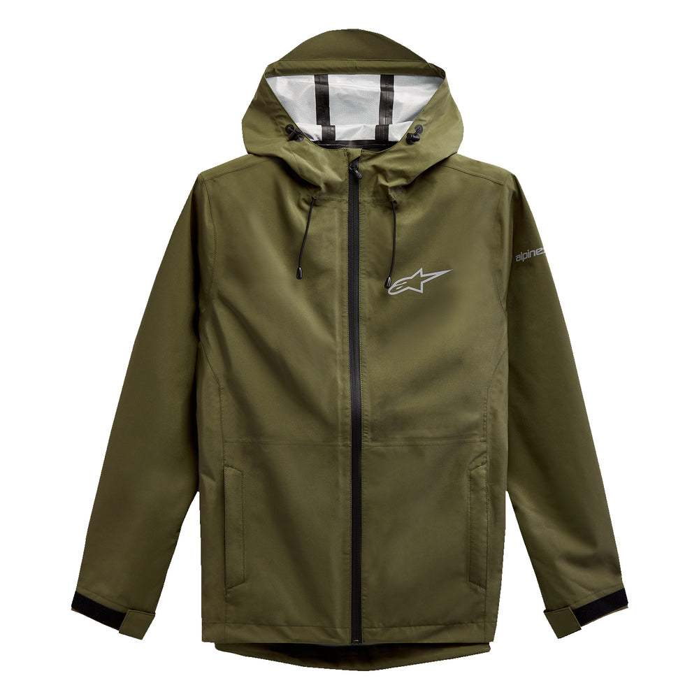 Alpinestars Omni Rain Jacket Military Green - Front View