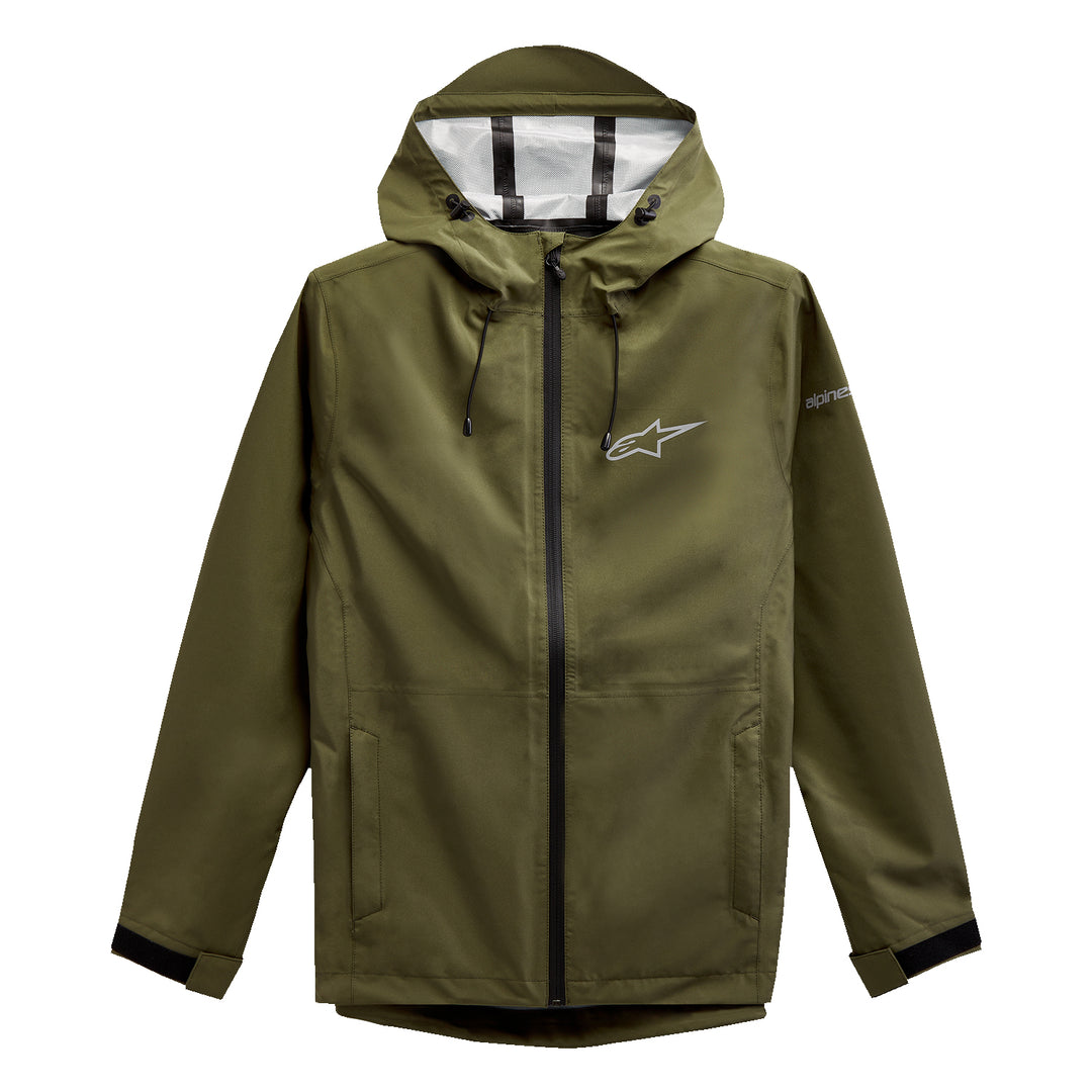 Alpinestars Omni Rain Jacket Military Green - Front View