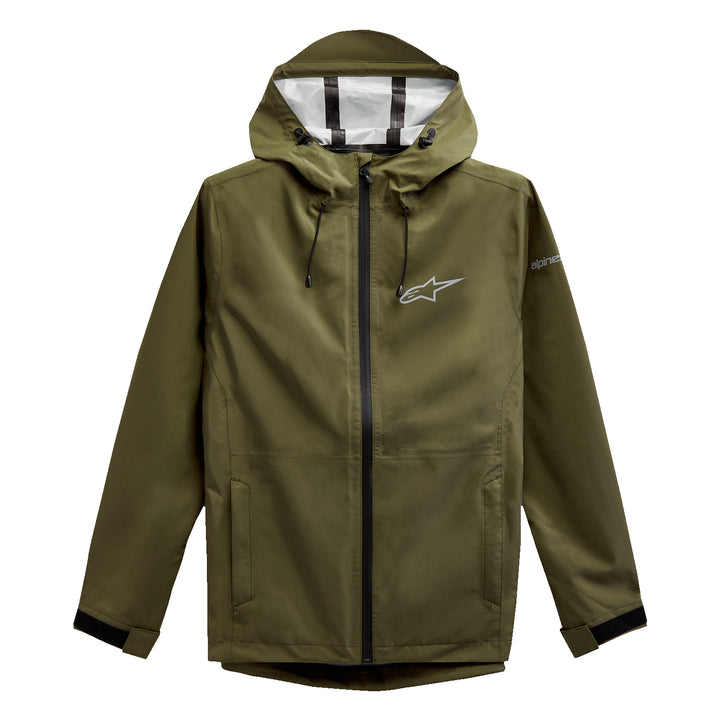 Alpinestars Omni Rain Jacket Military Green - Front View