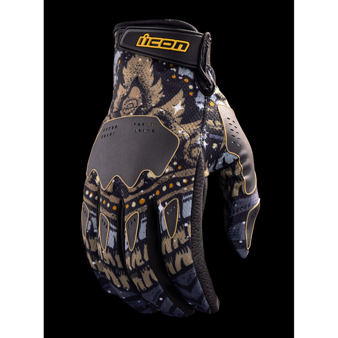 ICON Hooligan Daytripper Gloves Black - Back of Hand View