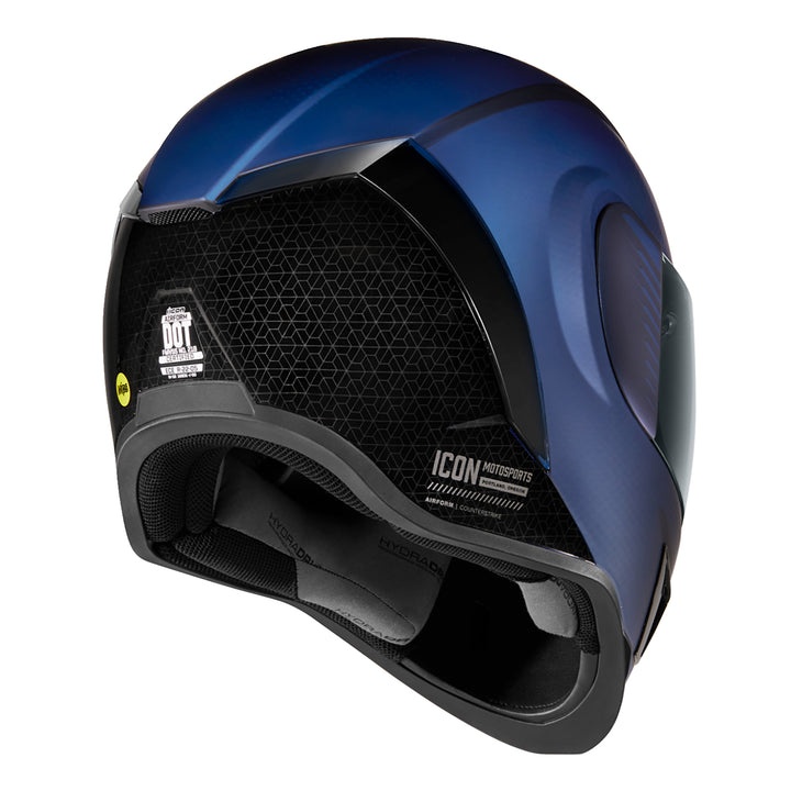 ICON Airform™ Counterstrike MIPS® Helmet Blue - Rear Right Side View