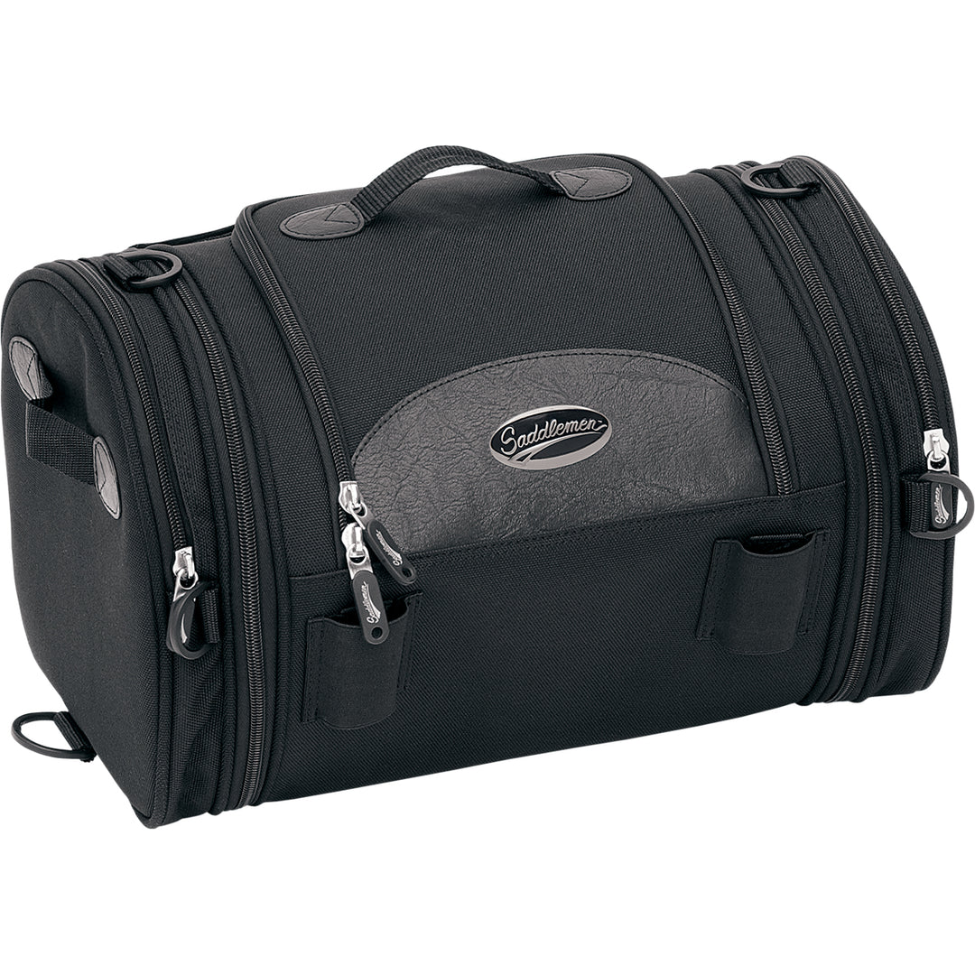 SADDLEMEN R1300LXE Deluxe Roll Bag - Angled Front View