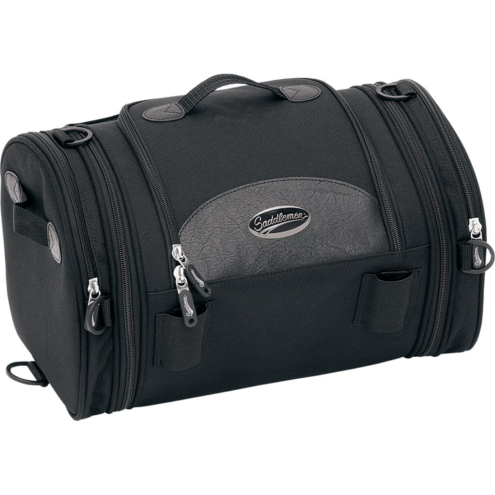 SADDLEMEN R1300LXE Deluxe Roll Bag - Angled Front View