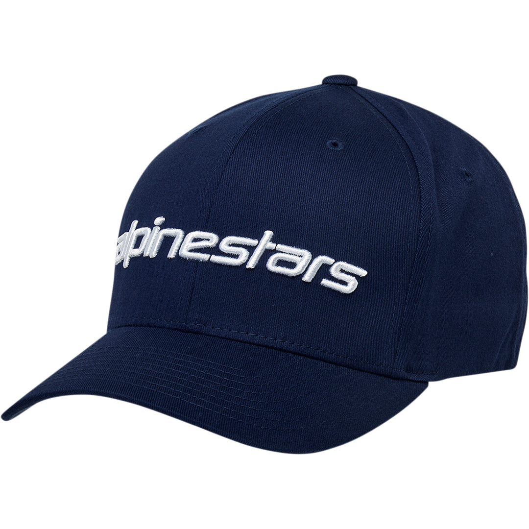 Alpinestars Linear Hat Navy/White - Front Side View