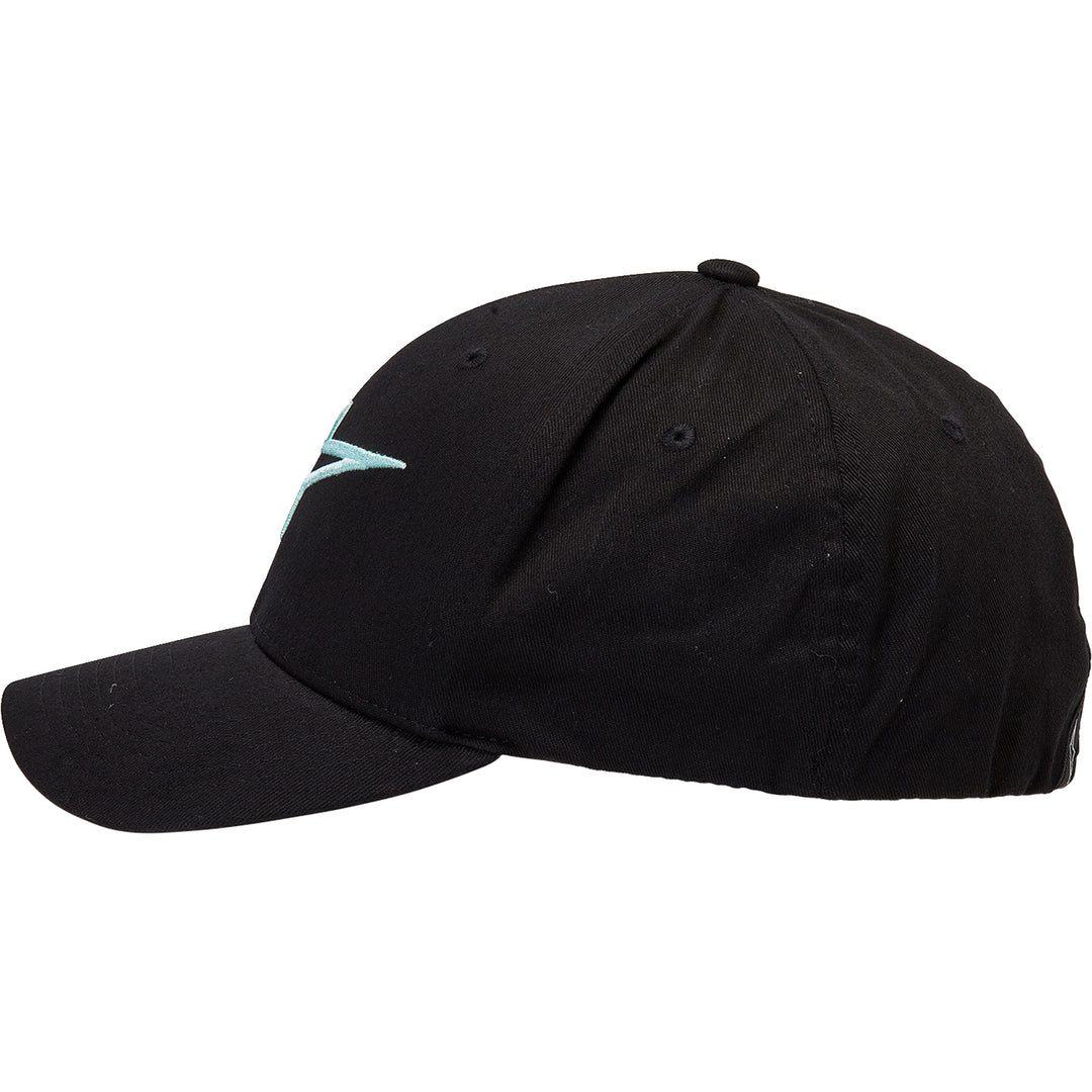 Alpinestars Ageless Curve Hat Black/Light Aqua - Left Side View
