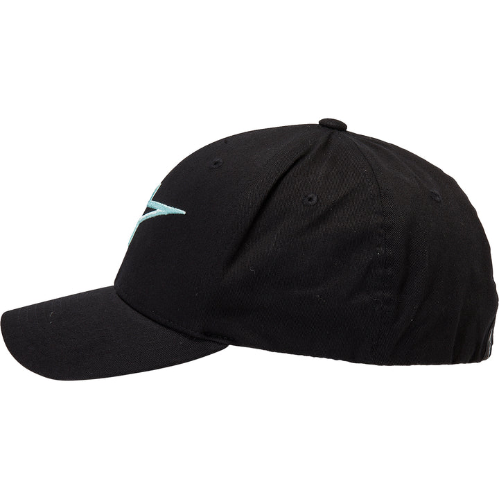 Alpinestars Ageless Curve Hat Black/Light Aqua - Left Side View
