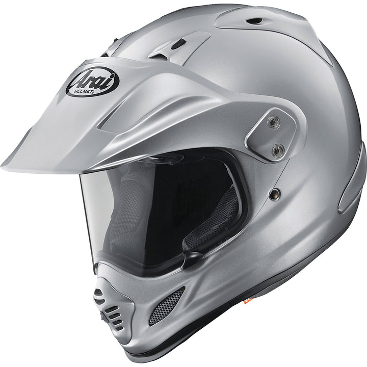 Arai XD-4 Solid Helmet Aluminum Silver - Front Side View
