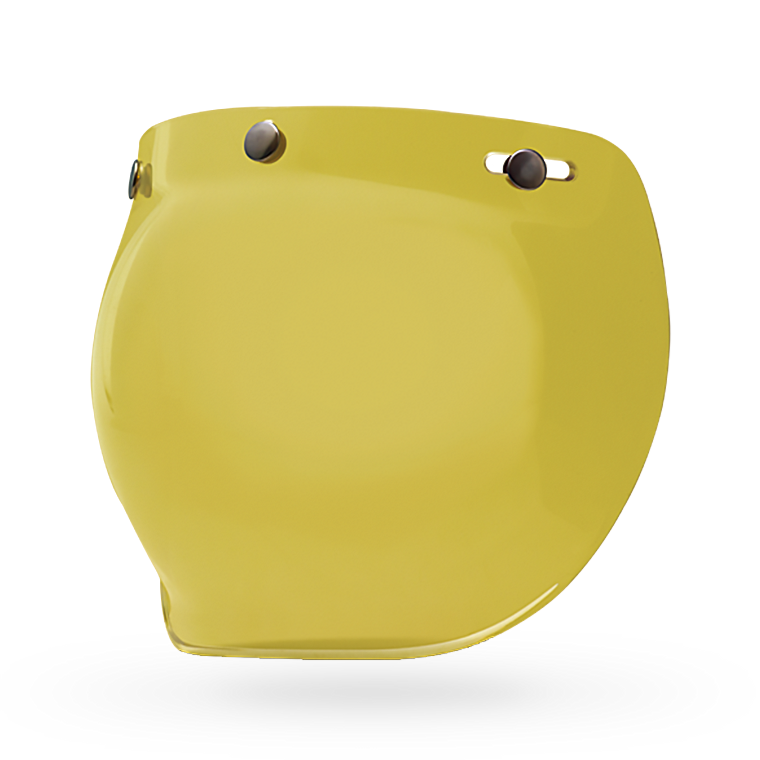 Bell 3-Snap Bubble Shield - Yellow - Front Side View