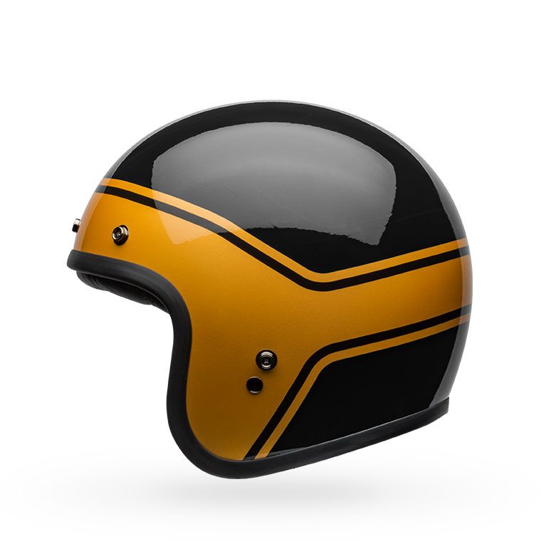 Bell Custom 500 Motorcycle Cruiser Helmet Streak Gloss Black/Gold
