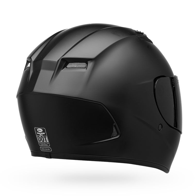 Bell Qualifier DLX Blackout Helmet - Rear Right Side View