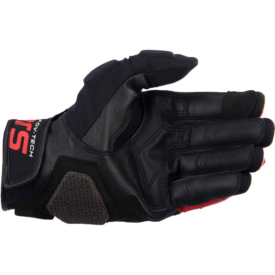 Alpinestars Halo Leather Gloves Black/White/Bright Red - Palm View