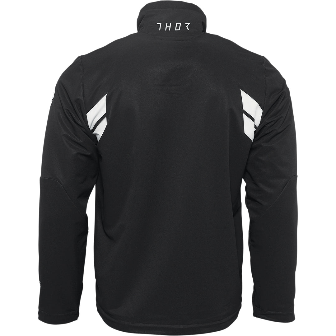 THOR Warmup Jacket Black/White - Rear View