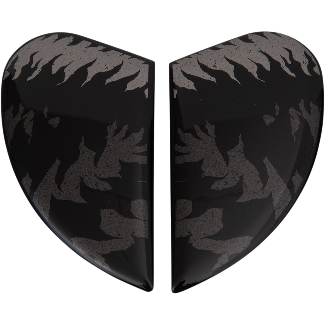 ICON Airform™ Helmet Side Plates — Lycan Black - Side View of Pair