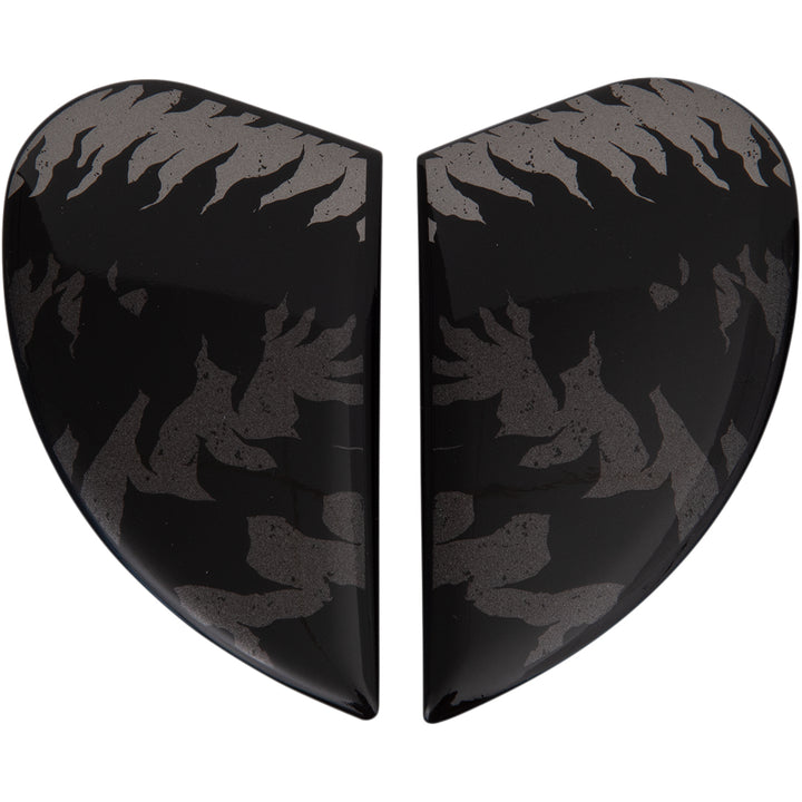 ICON Airform™ Helmet Side Plates — Lycan Black - Side View of Pair