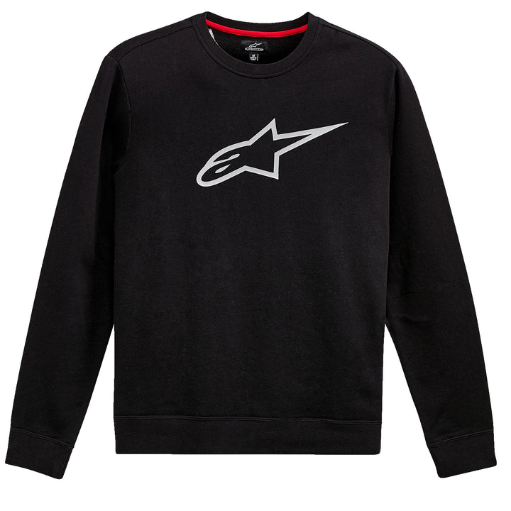 Alpinestars Ageless Crew Fleece Black/Gray - Front View