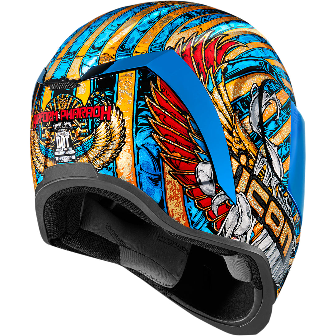 ICON Airform™ Pharaoh Helmet Gold - Rear Right Side View