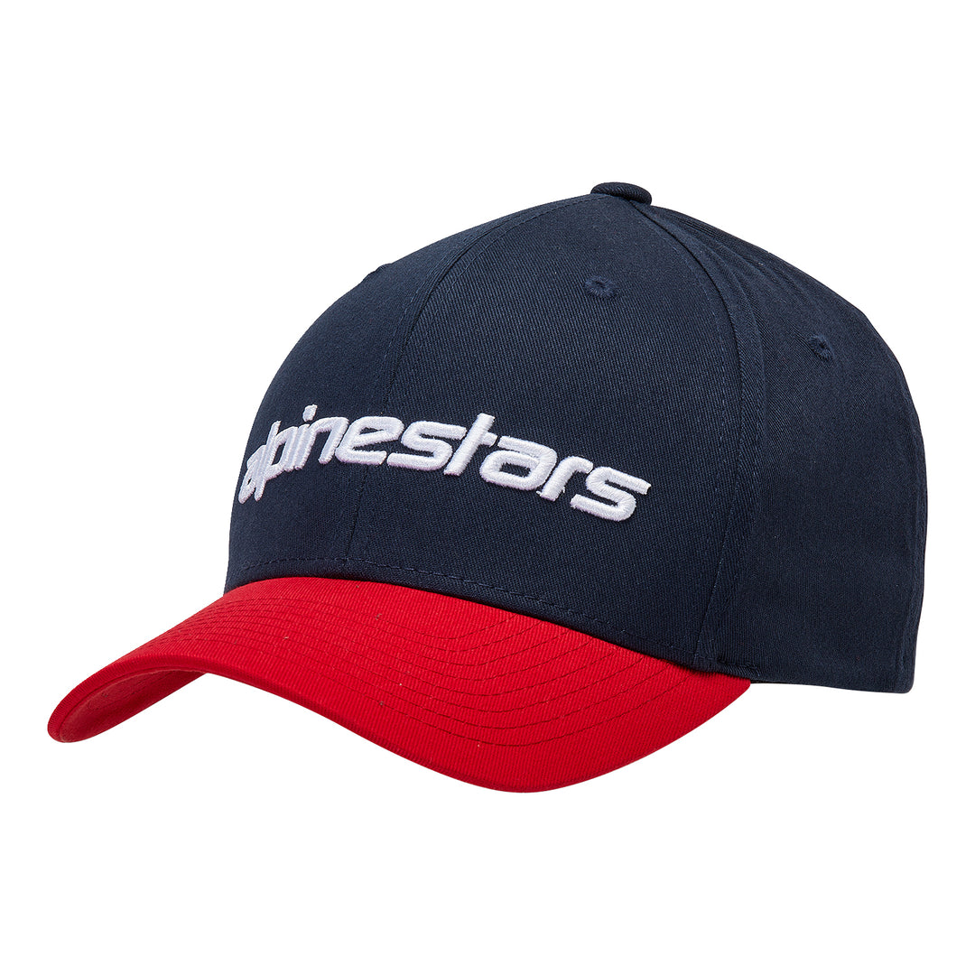 Alpinestars Linear Hat Navy/Red - Front Side View