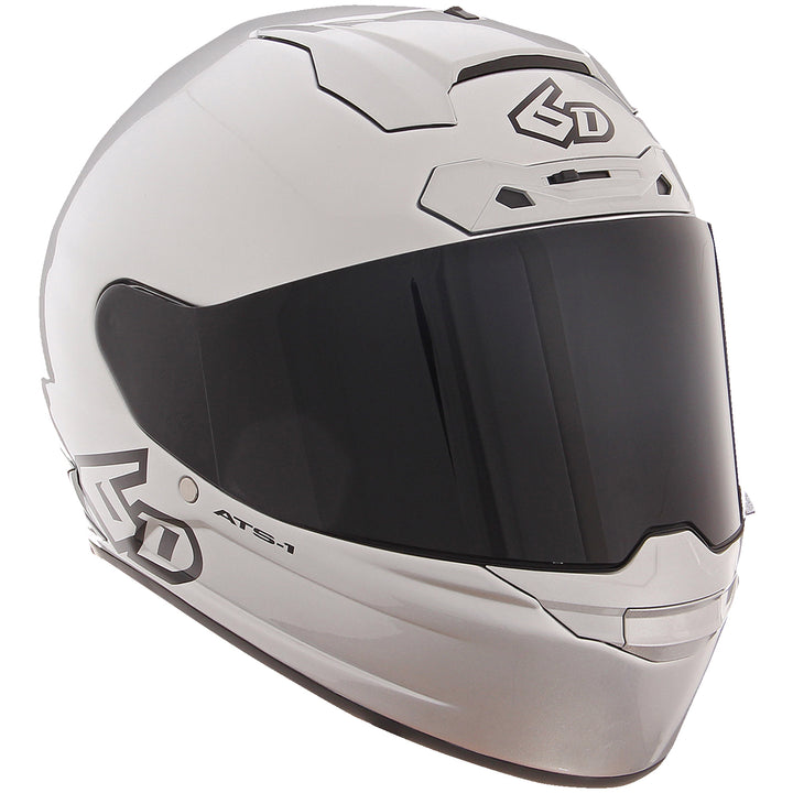 6D Helmets ATS-1R Solid Helmet Gloss Silver - Front Right Side View