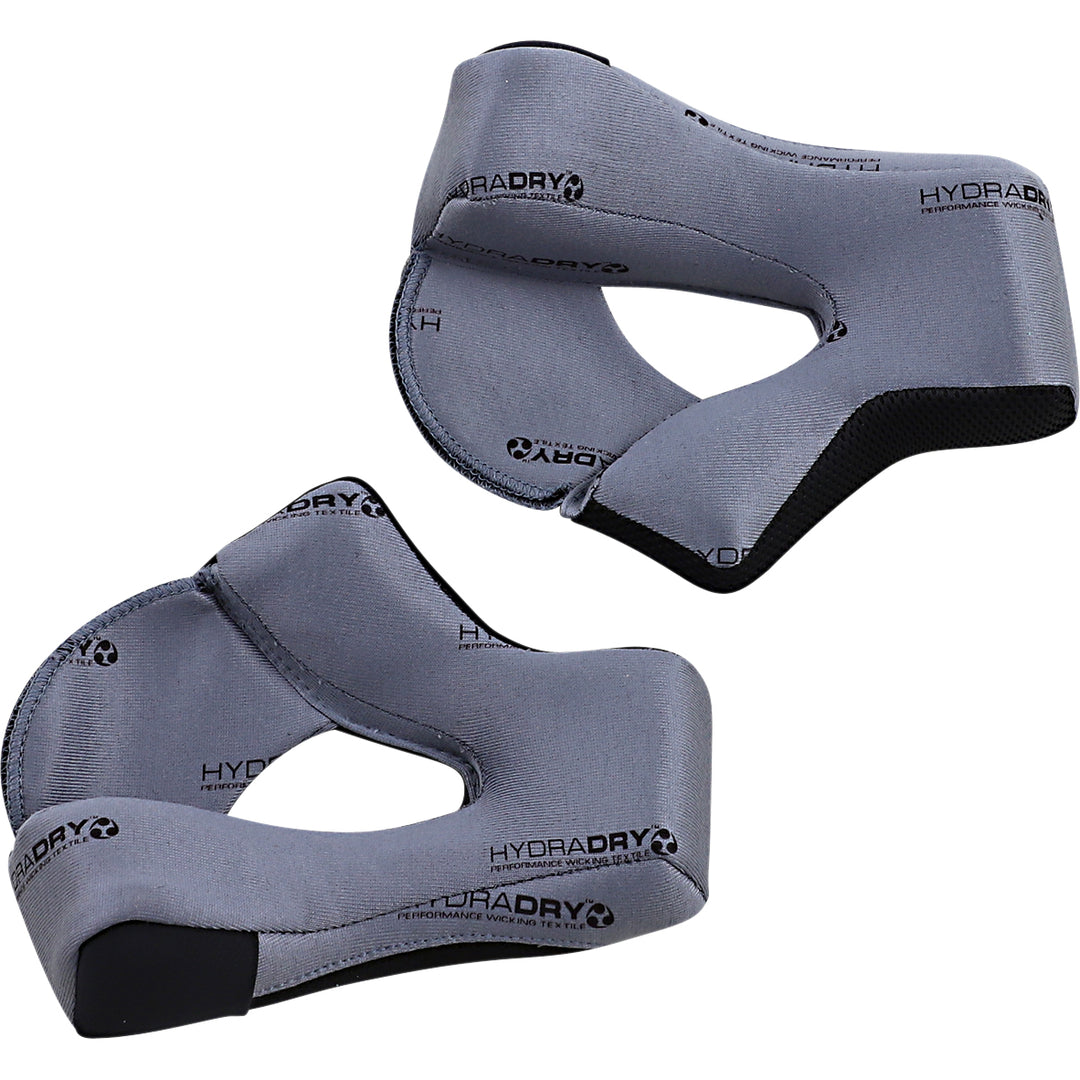 ICON Airflite™ Helmet Cheek Pads Gray - Flat View of Pair