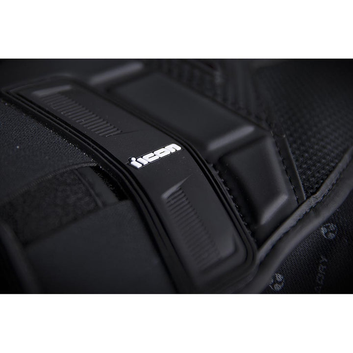 ICON Stryker Woman's Vest BLK - Close-Up of Side Velcro Strap