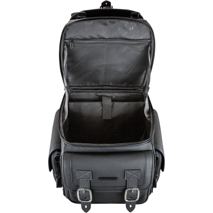 SADDLEMEN BR3400D Sissy Bar Bag - Front Top View with Top Open