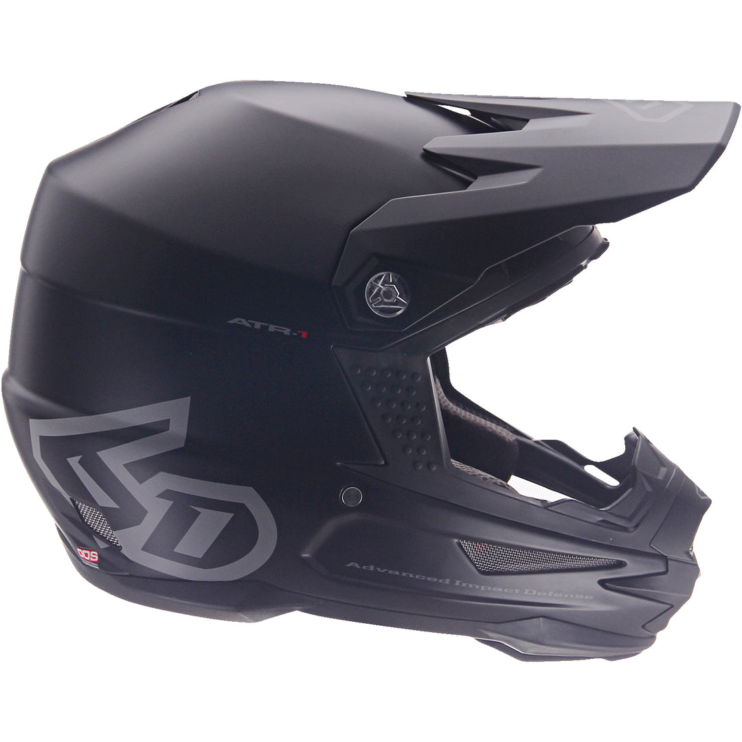 6D Helmets ATR-1 Solid Helmet Matte Black - Right Side View