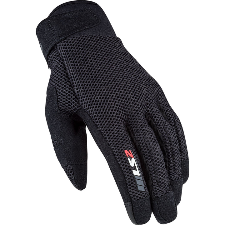 LS2 Helmets Cool Men's Motorcycle Glove Black - Back of Hand View