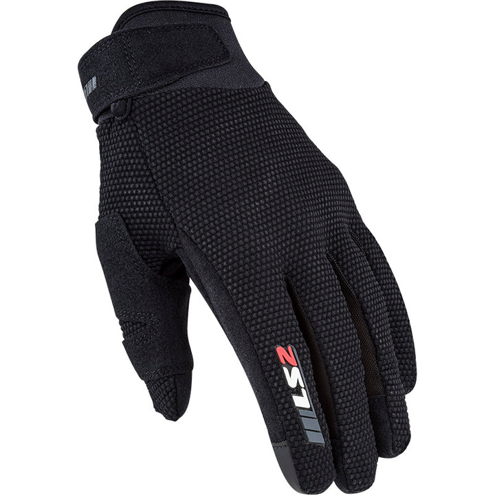 LS2 Helmets Cool Women's Motorcycle Glove Black - Back of Hand View