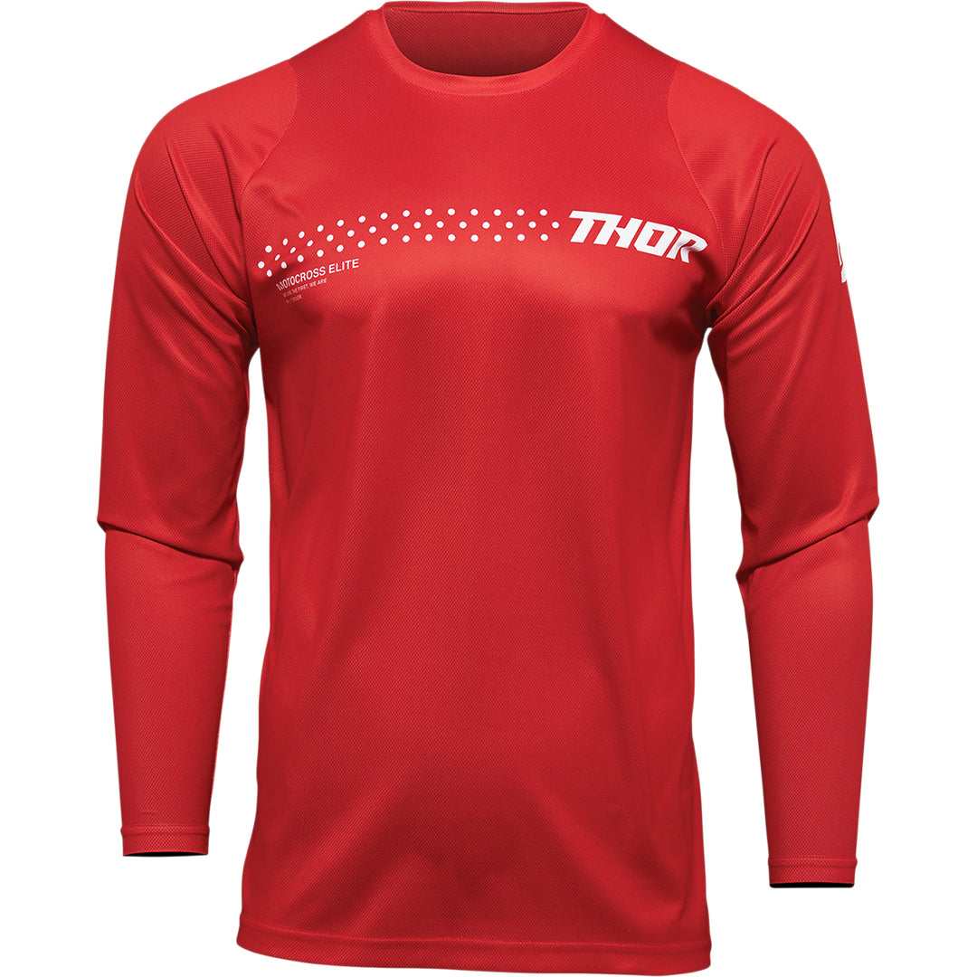 THOR Youth Sector Minimal Jersey Red - Front View