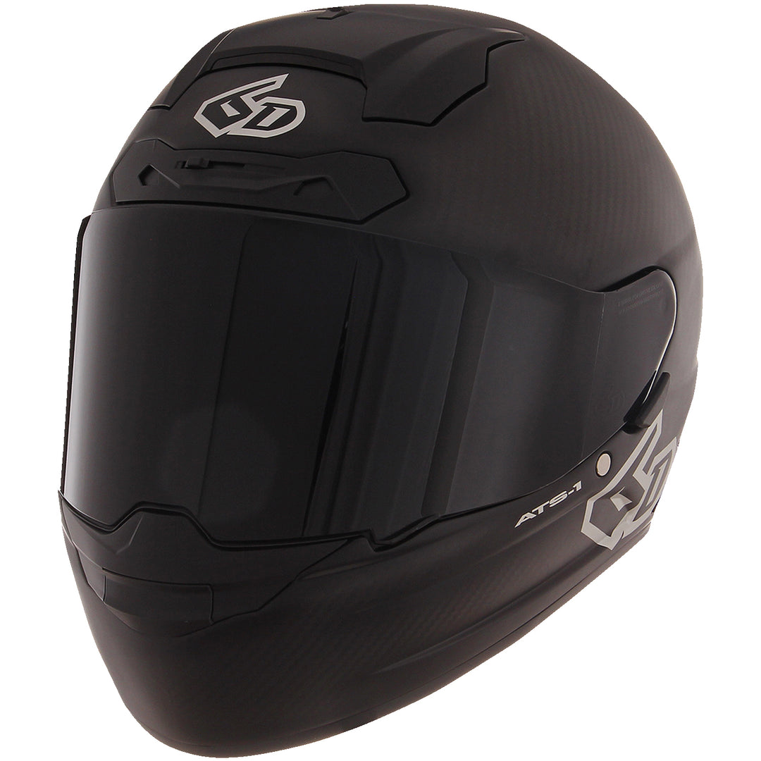 6D Helmets ATS-1R Solid Helmet Matte Black - Front Left Side View