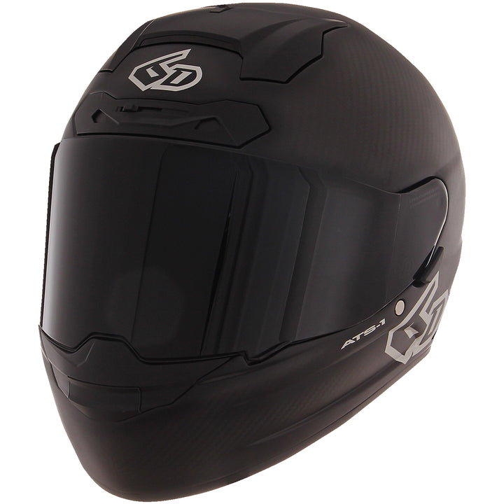 6D Helmets ATS-1R Solid Helmet Matte Black - Front Left Side View