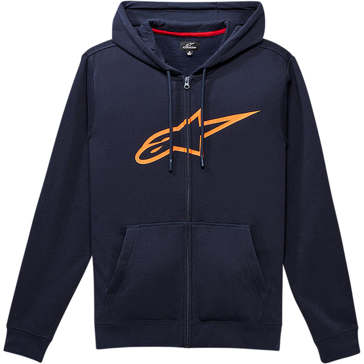 Alpinestars Ageless 2 Zip Hoodie Navy/Orange - Front View