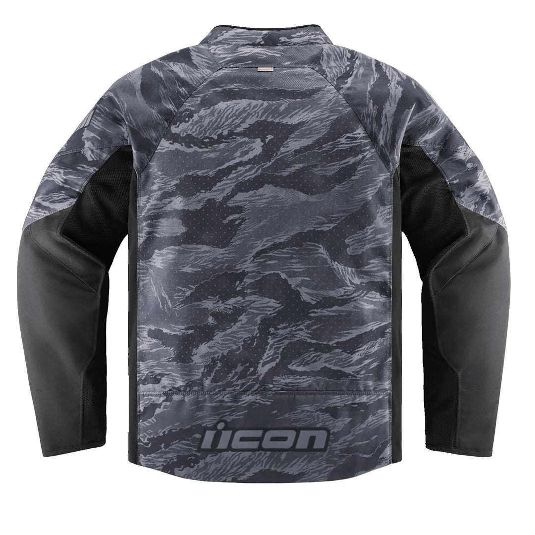 ICON Hooligan CE Tiger's Blood Jacket Gray - Rear View