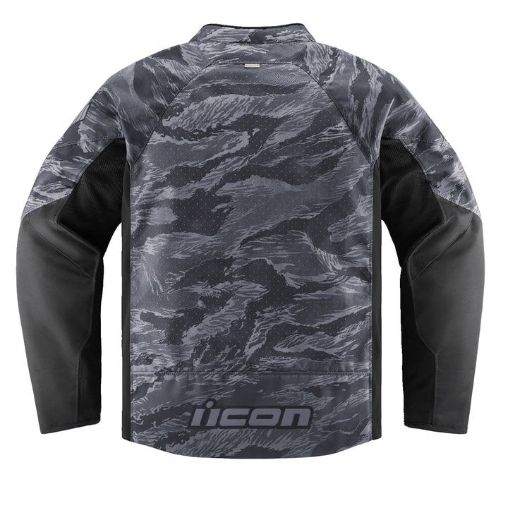 ICON Hooligan CE Tiger's Blood Jacket Gray - Rear View