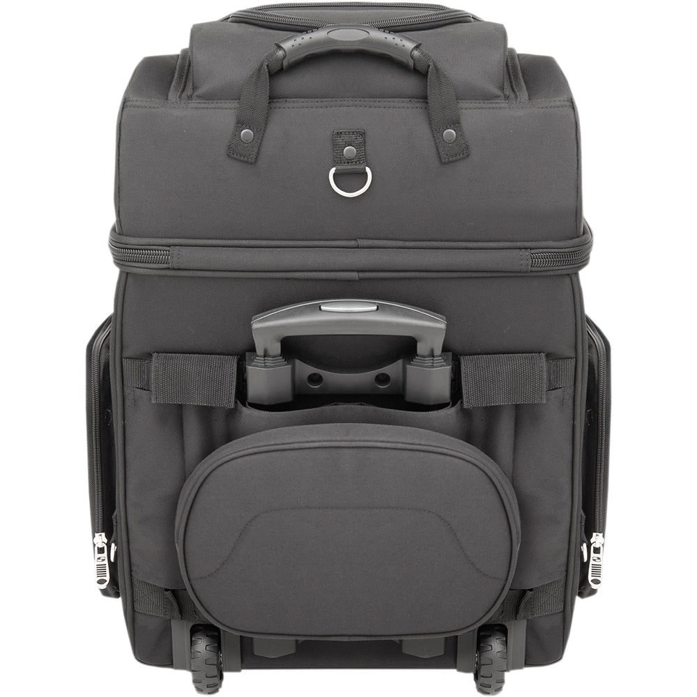 SADDLEMEN BR4200 Sissy Bar Bag - Rear View with Velcro Pocket Attached