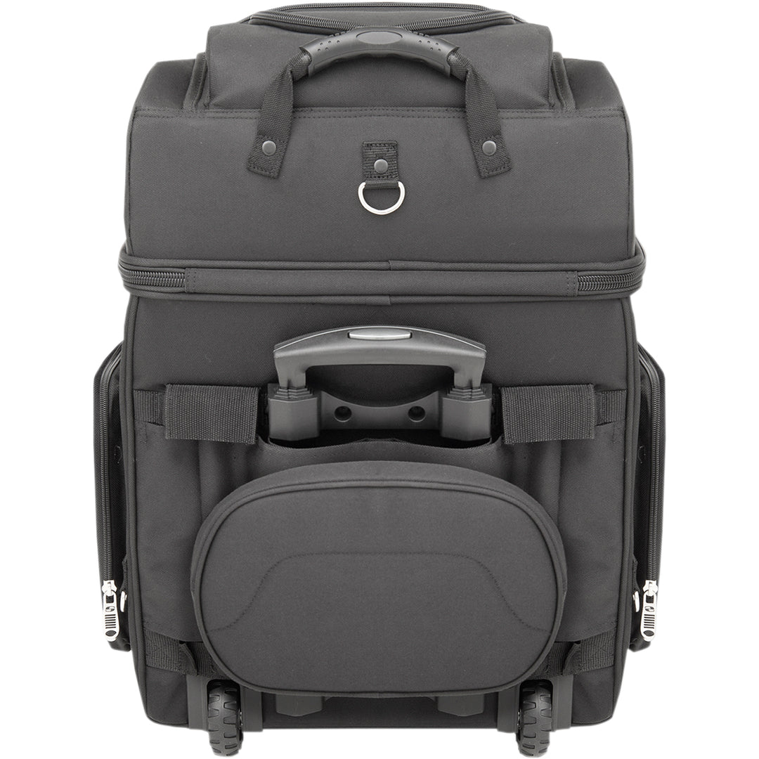 SADDLEMEN BR4200 Sissy Bar Bag - Rear View with Velcro Pocket Attached