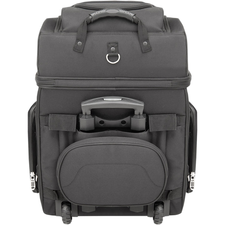 SADDLEMEN BR4200 Sissy Bar Bag - Rear View with Velcro Pocket Attached