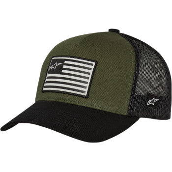 Alpinestars Flag Hat Military/Black - Front Side View