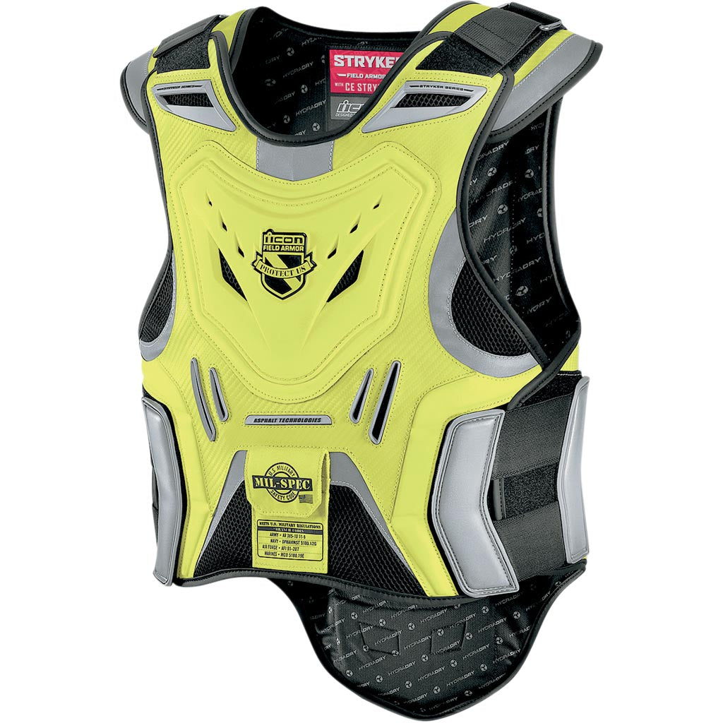 ICON Stryker Vest Yel - Front View